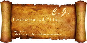 Czeiczler Júlia névjegykártya